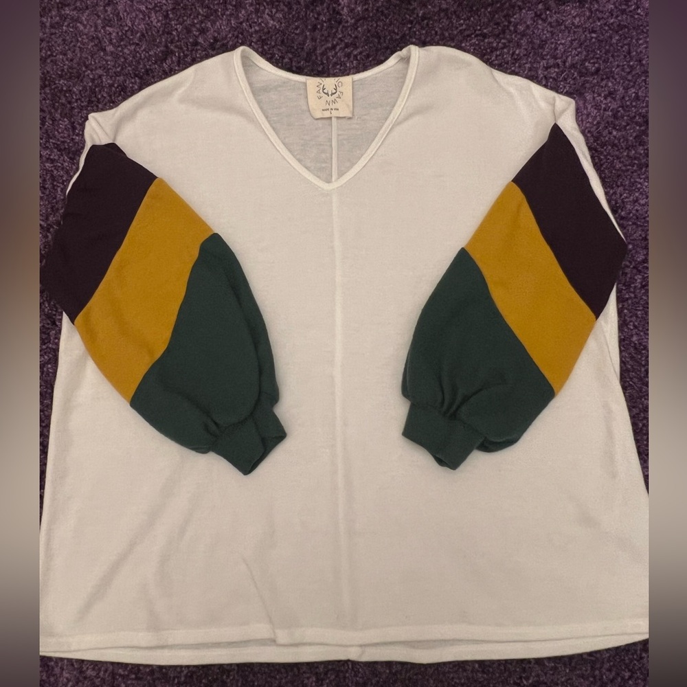 Mardi Gras long sleeve t shirt knit fabric